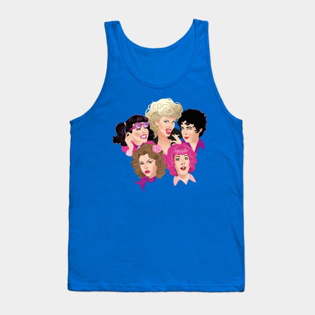 Pink Ladies Tank Top by AlejandroMogolloArt